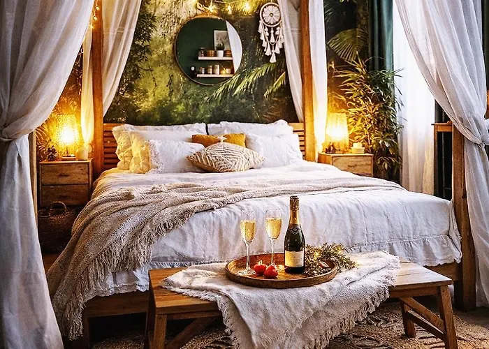 Appartement L'evasion Romantique En Amazonie, Spa, écran Cinéma, Day Use, Lit Baldaquin *